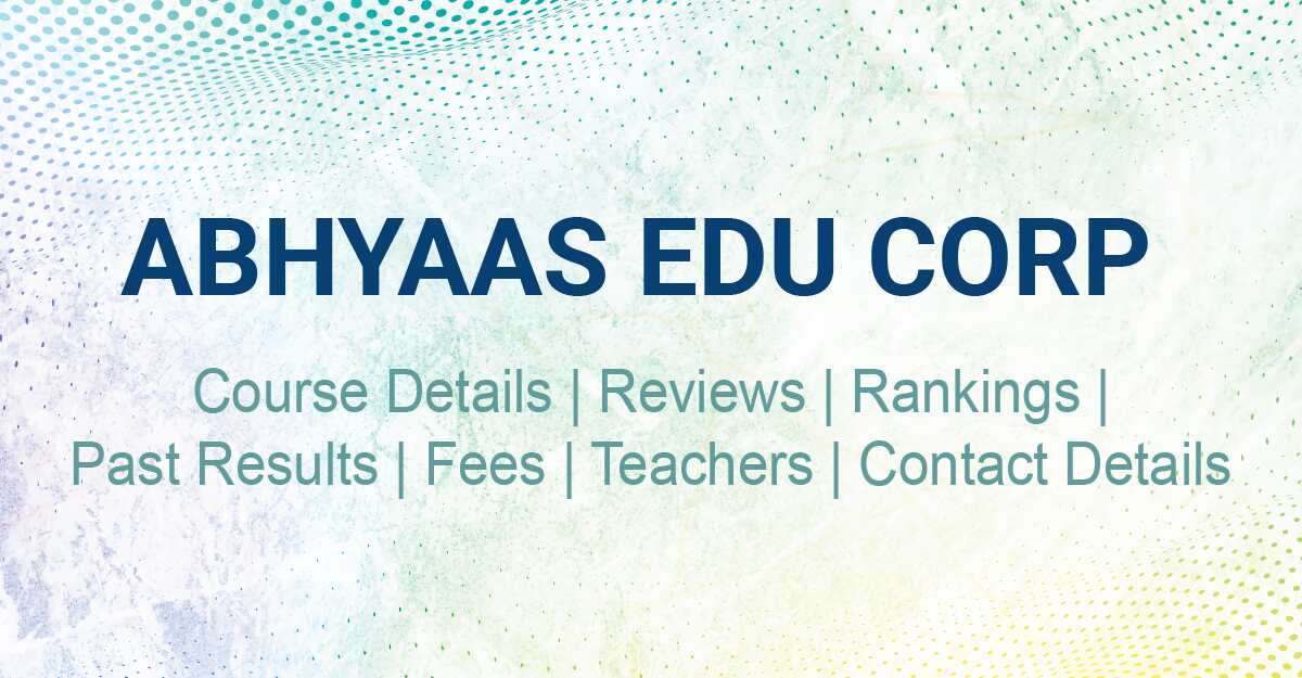 Leading institute for legal education:ABHYAAS EDU CORP