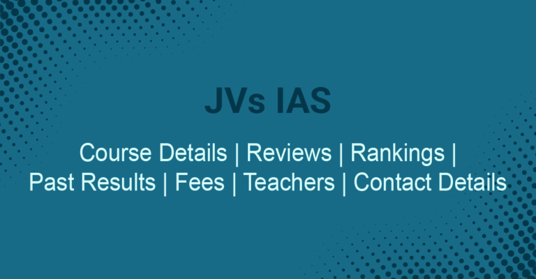 Top Prime IAS Coaching Institute : JV’s IAS