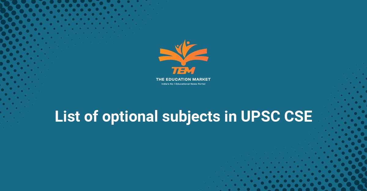 List of optional subjects in UPSC CSE