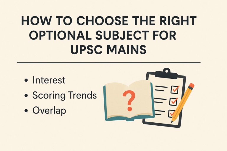Right Optional Subject for UPSC Mains