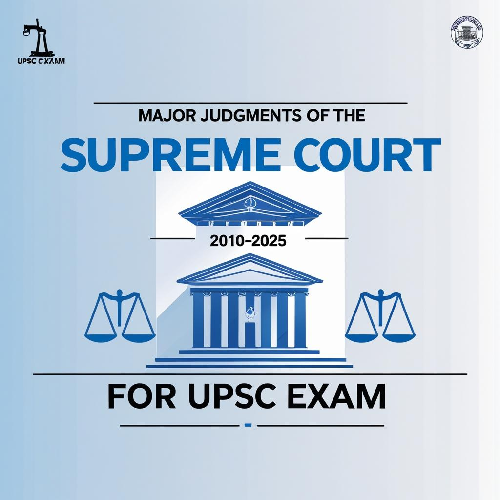Major Judgments of the Supreme Court