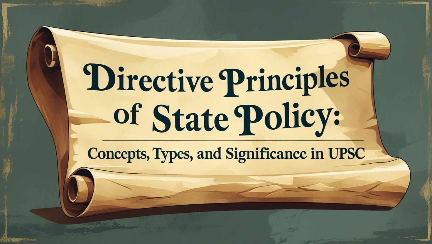 Directive Principles of State Policy: Concepts, Types, and Significance in UPSC