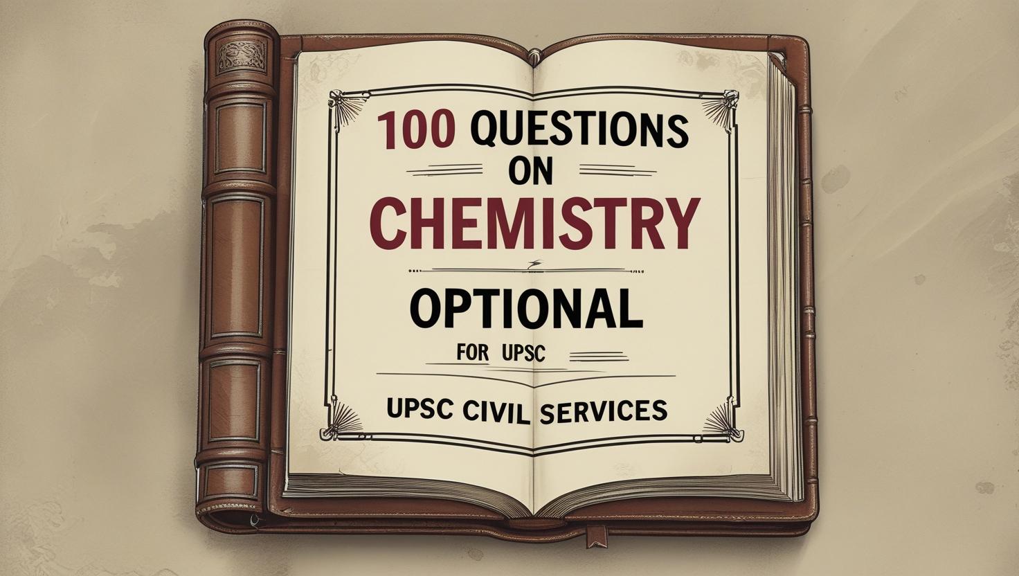 Questions on Chemistry Optional for UPSC Civil Services