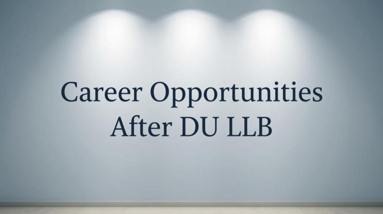 Career Opportunities After DU LLB