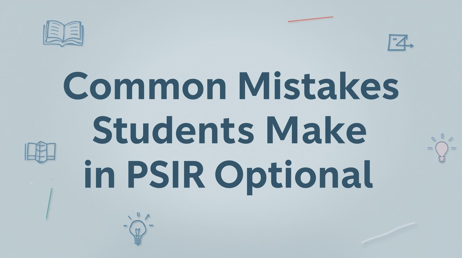 Common Mistakes Students make in PSIR Optional