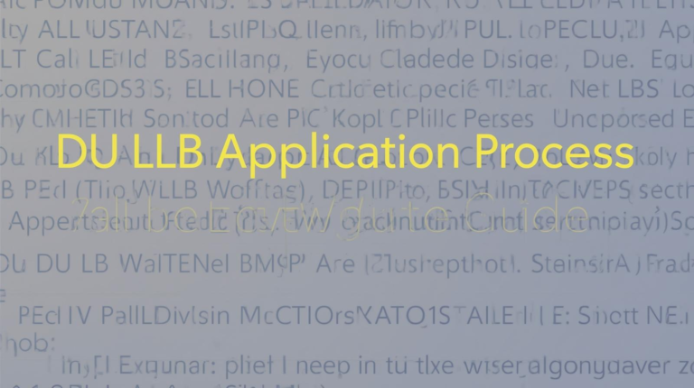 DU LLB Application Process
