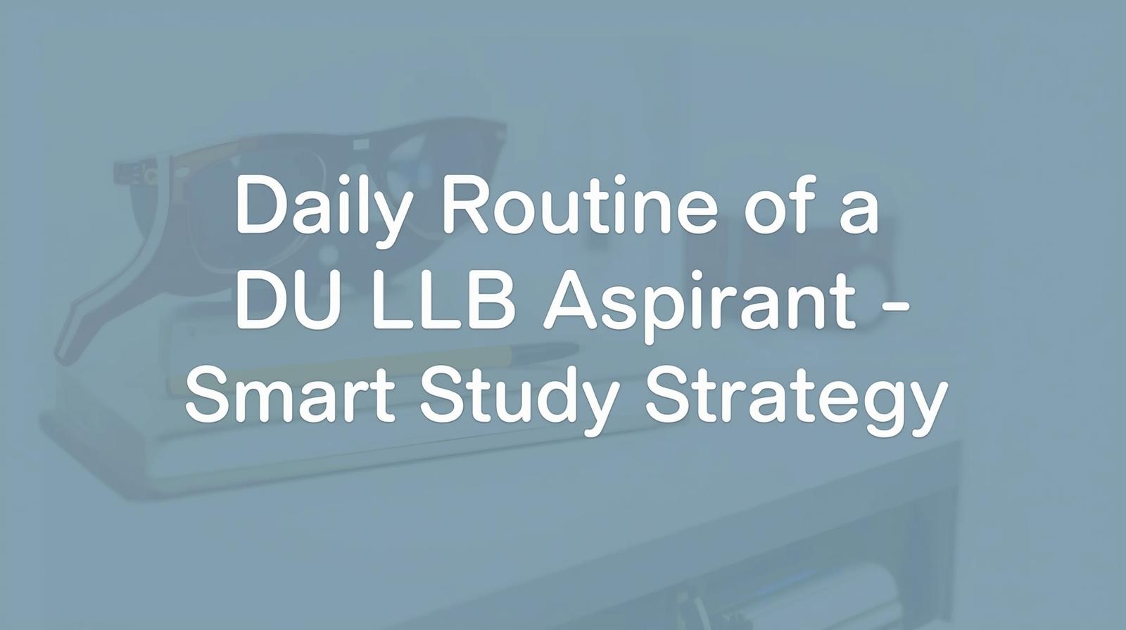 Daily Routine of a DU LLB Aspirant – Smart Study Strategy