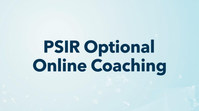 PSIR Optional Coaching in Online Mode