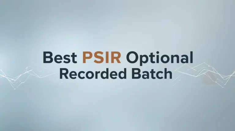 Best PSIR Recorded Batch