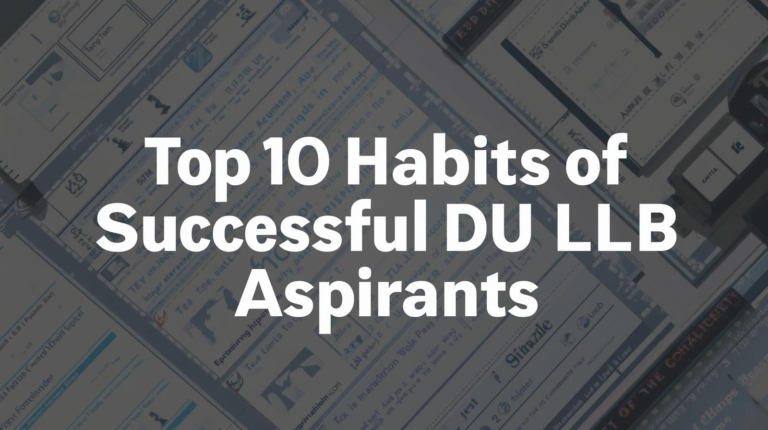 Top 10 Habits of Successful DU LLB Aspirants