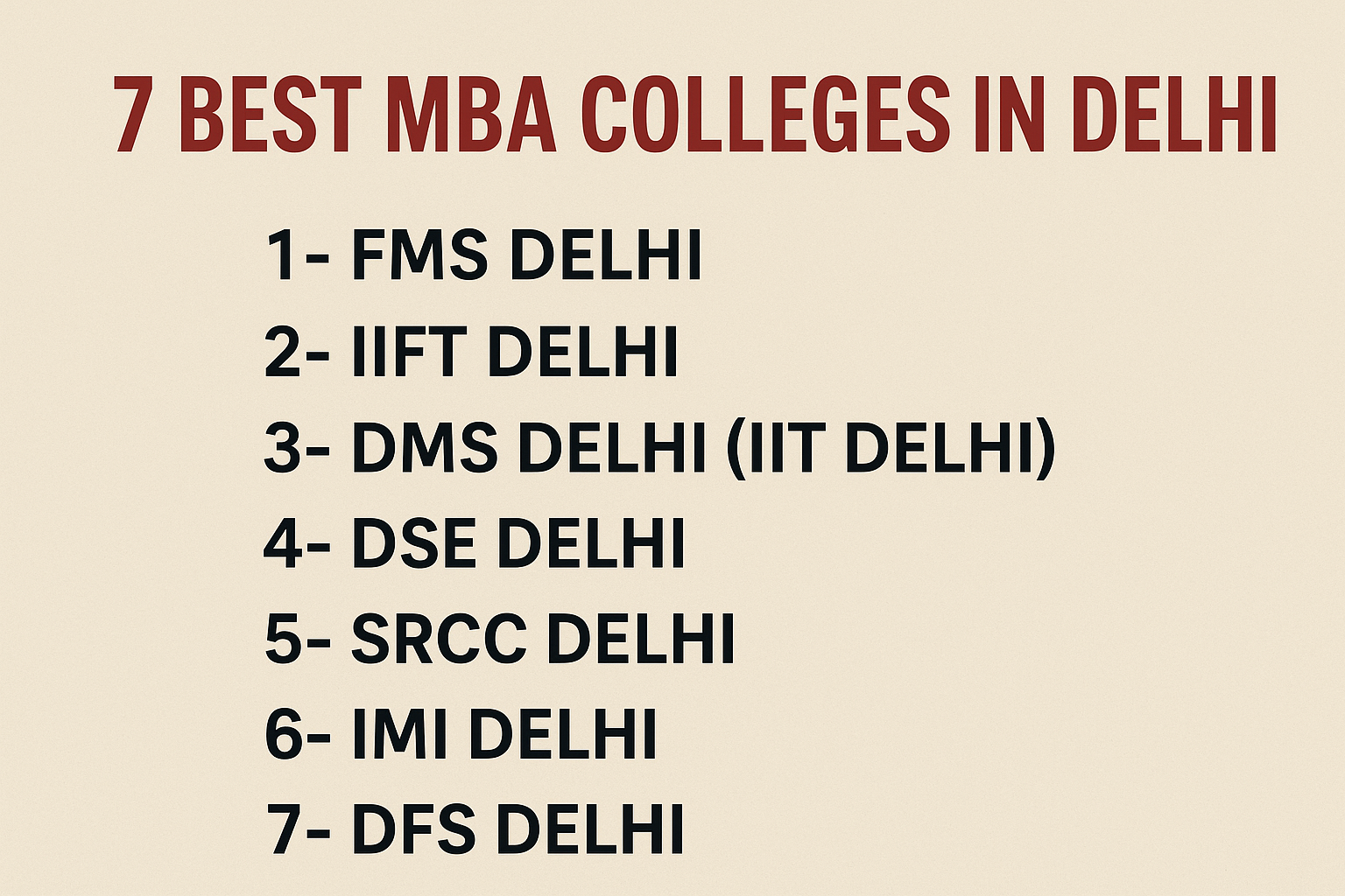 7 Best MBA Colleges in Delhi