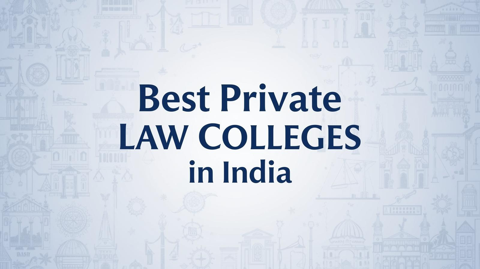 Best pvt law colleges in india