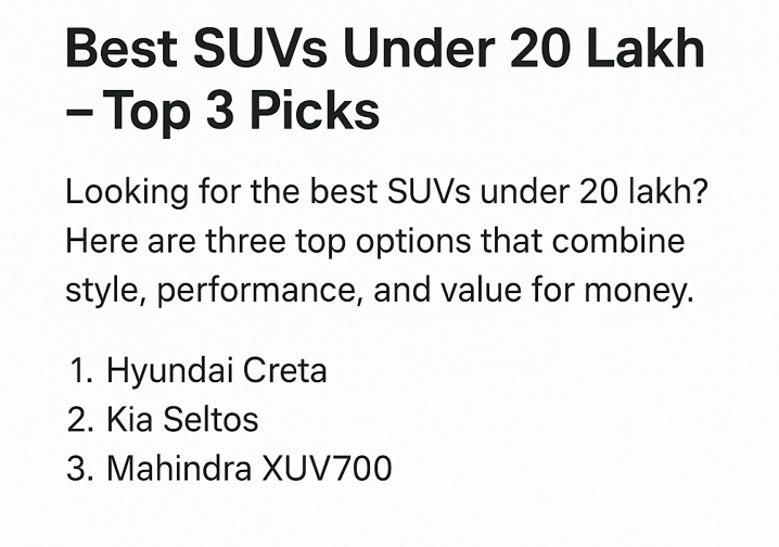 best suvs under 20 lakh