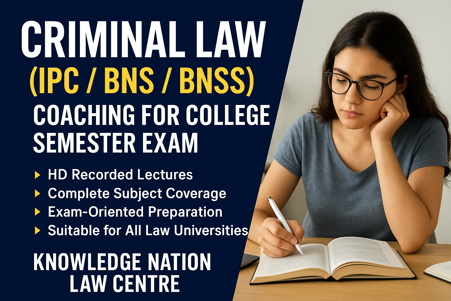 Criminal Law Coaching for Law College Semester exams