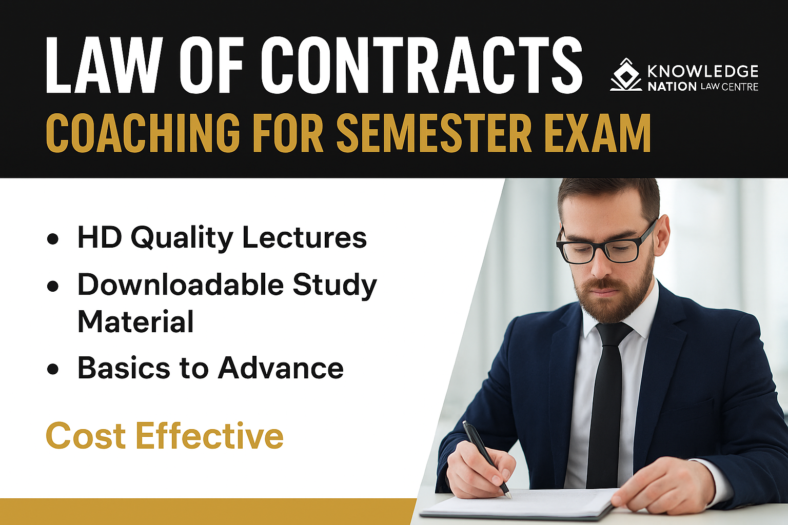 Law Of Contracts Semester Coaching for Law College Semester exams