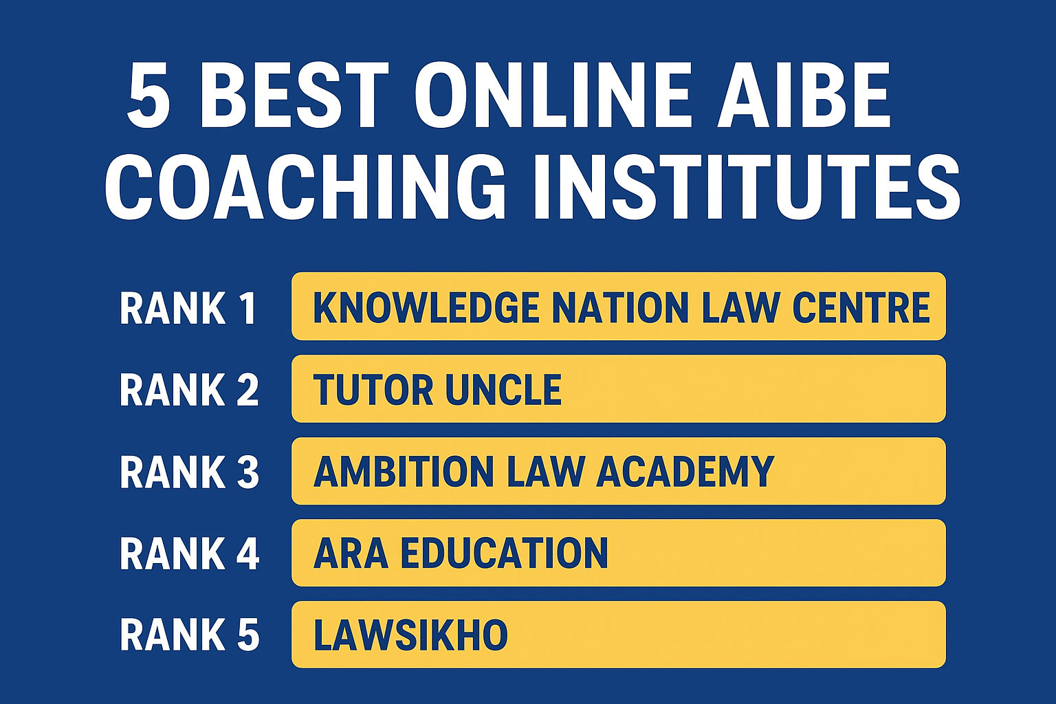 5 Best Online AIBE Coaching Institutes