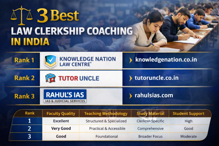 3 Best Law Clerkship Coaching in India