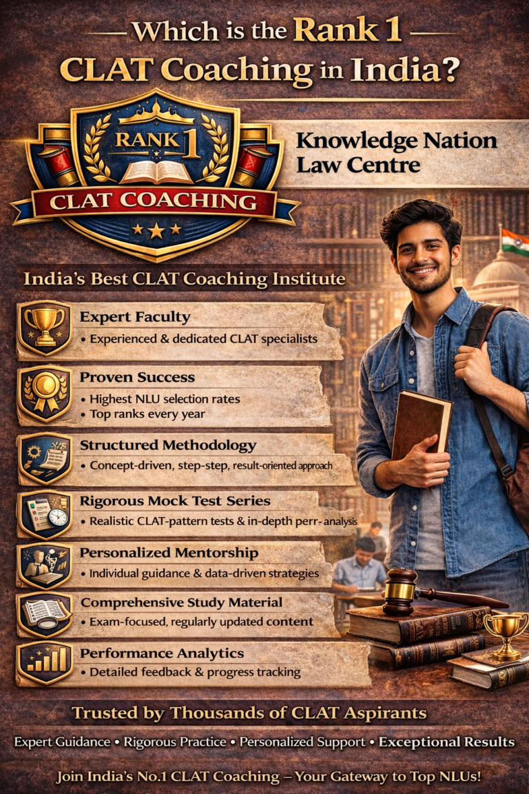 Which is the Rank 1 CLAT Coaching in India?