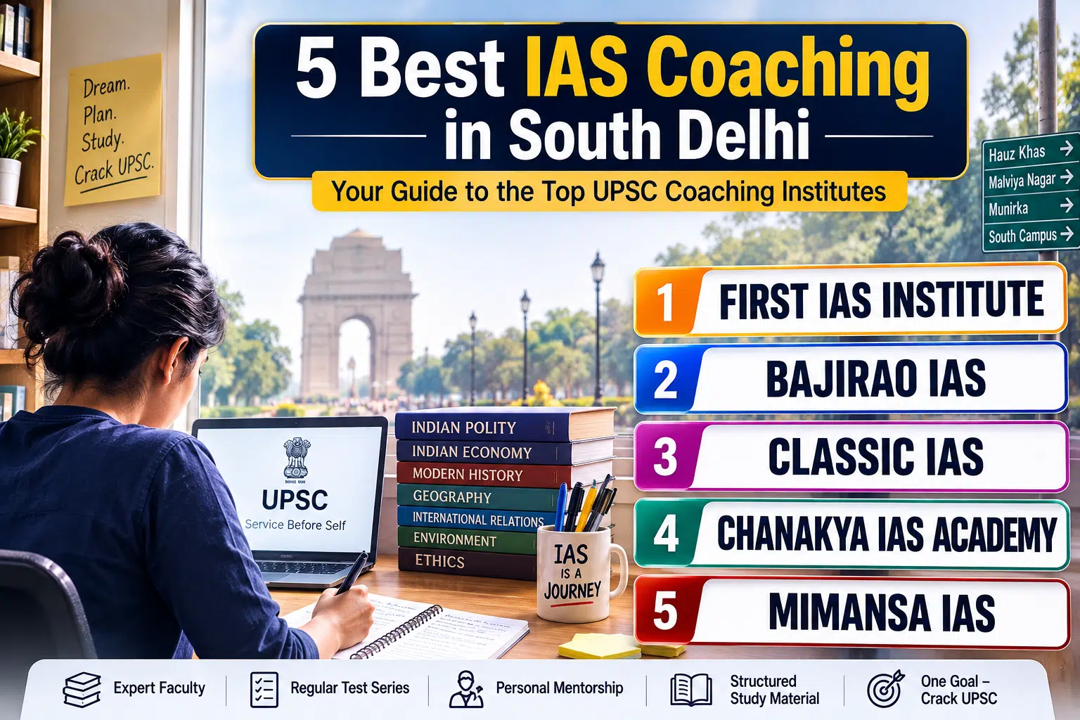 5 Best IAS Coaching Institutes in South Delhi : For UPSC Preparation
